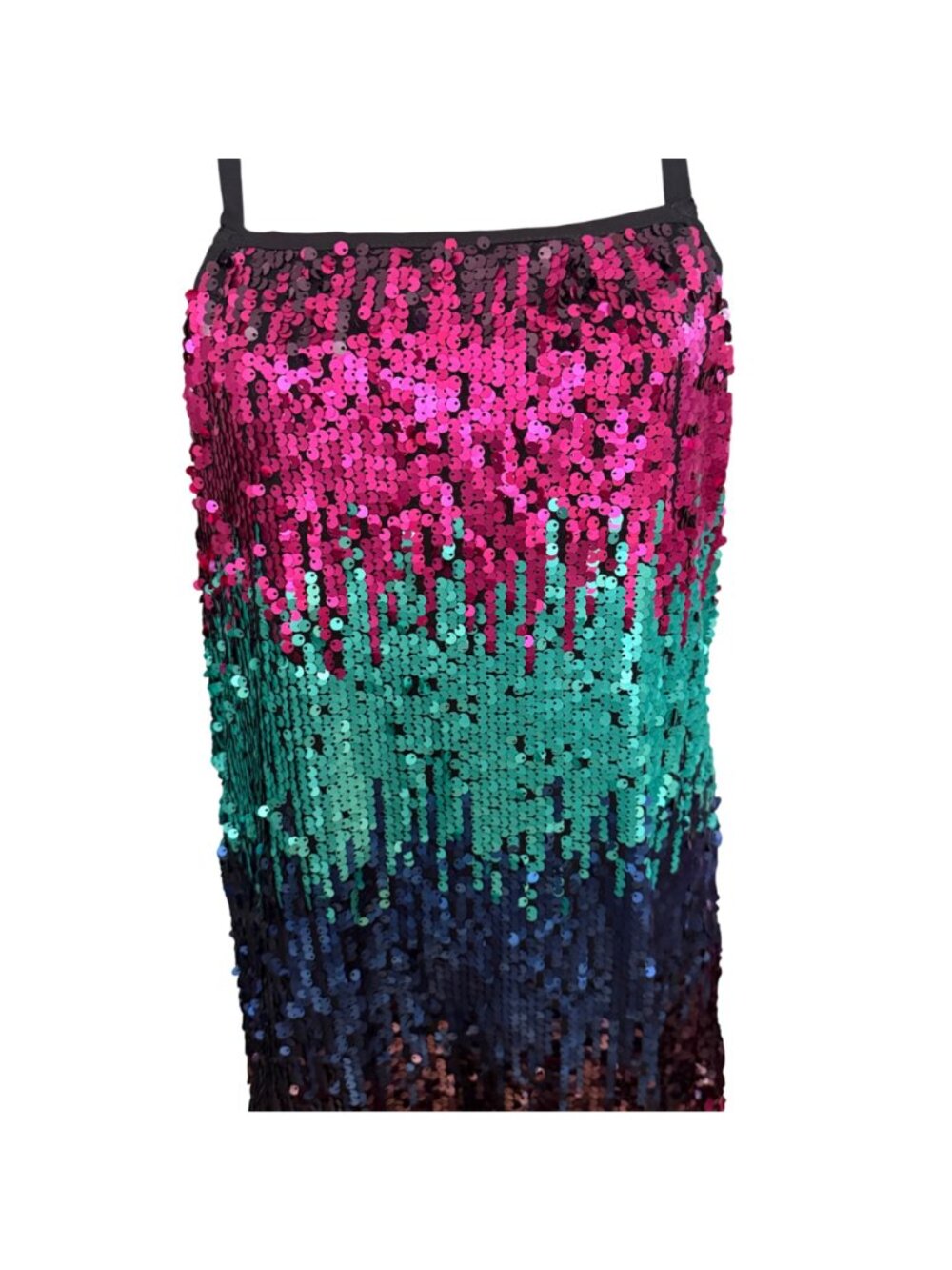 Sequined Rainbow Mini Dress By Wild Honey Size S - Picture 2 of 6